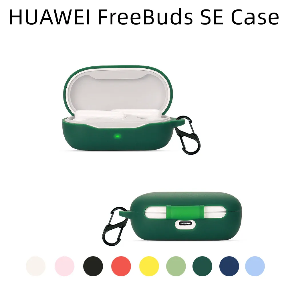 Silicone Earphone Cover Case For Huawei Freebuds SEheadphone Protector Shell Earphone Accessories For Freebuds SE Case With Hook