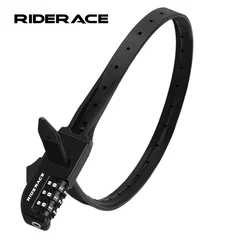 RIDERACE 3-digit Password Tie Lock Multipurpose Bicycle Electric Scooter Motorcycle Portable Anti-theft Bike Helmet Lock Black