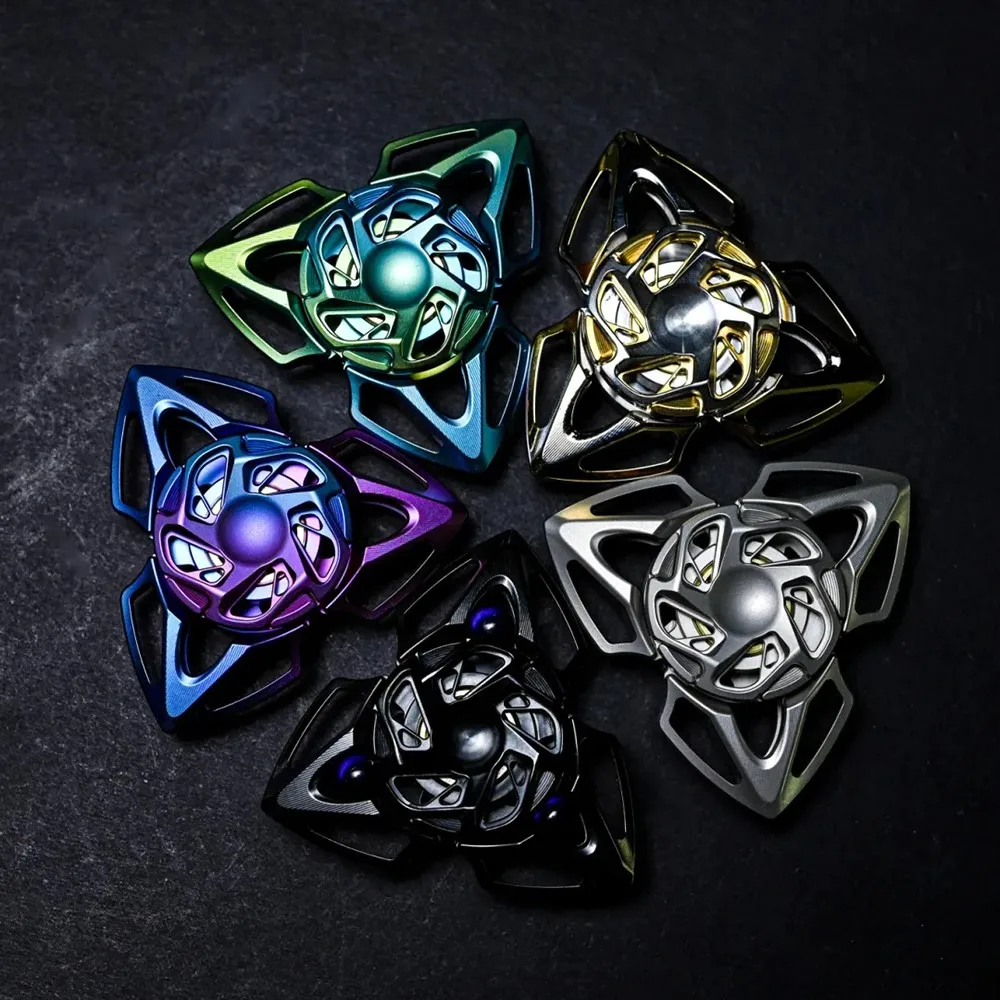 YANEDC Hun Air Fidget Spinner ของเล่นฟิดเจ็ตสำหรับผู้ใหญ่ ของเล่นหมุนคลายเครียดสำหรับโต๊ะทำงาน อุปกรณ์แก้ความวิตกกังวล ดีไซน์ดั้งเดิม