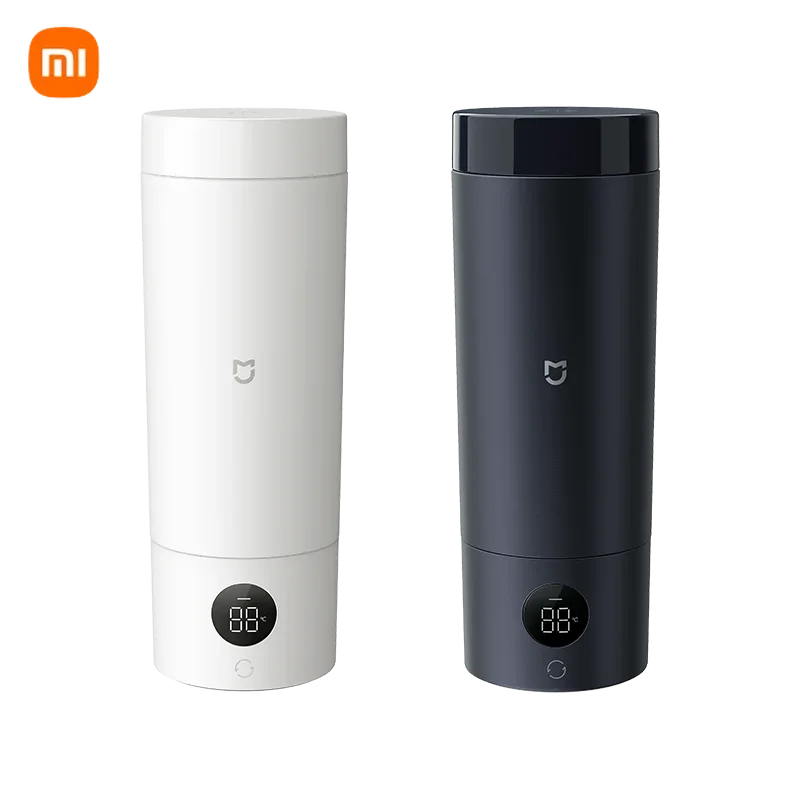 Xiaomi Mijia Tragbarer elektrischer Heizbecher, 2 Temperatur-LED-Thermoskanne, 316 Edelstahl, kochender Becher, Wasserkocher für Reisen, Kaffee