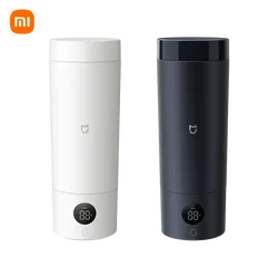 Xiaomi Mijia Portable Electric Heating Cup 2 Temperature LED Thermos 316 Stainless Steel Boiling Cup Kettle For Travel Coffee