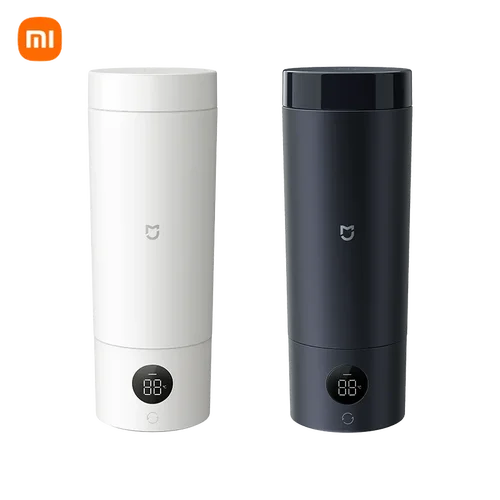 Xiaomi Mijia-taza calefactora eléctrica portátil, termo LED de 2 temperaturas, hervidor de agua de acero inoxidable 316, para café de viaje