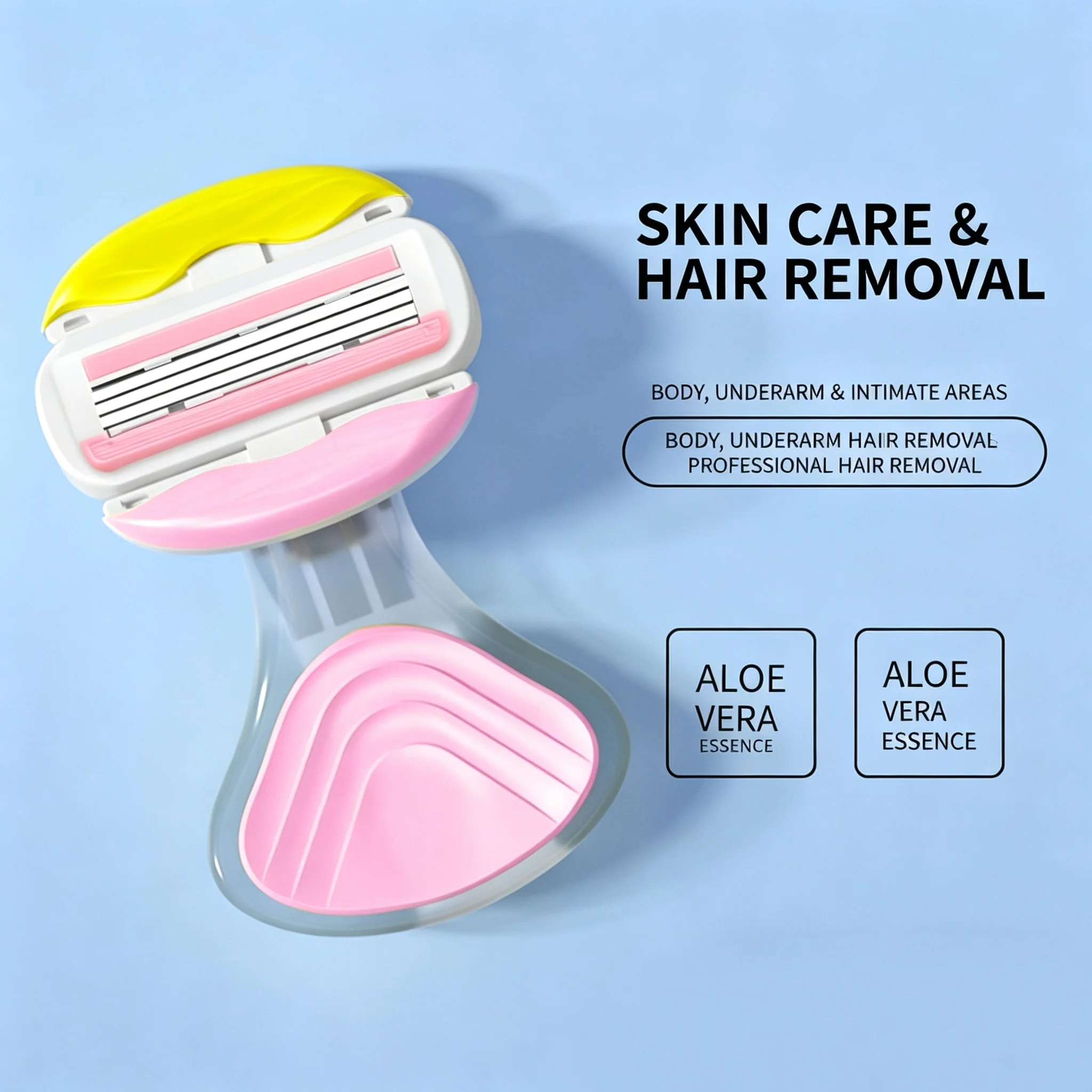 Aloe Vera Lubricating Strip Knife Head Women's Shaving Knife Shaving Knife Full body usable without leaving black spots