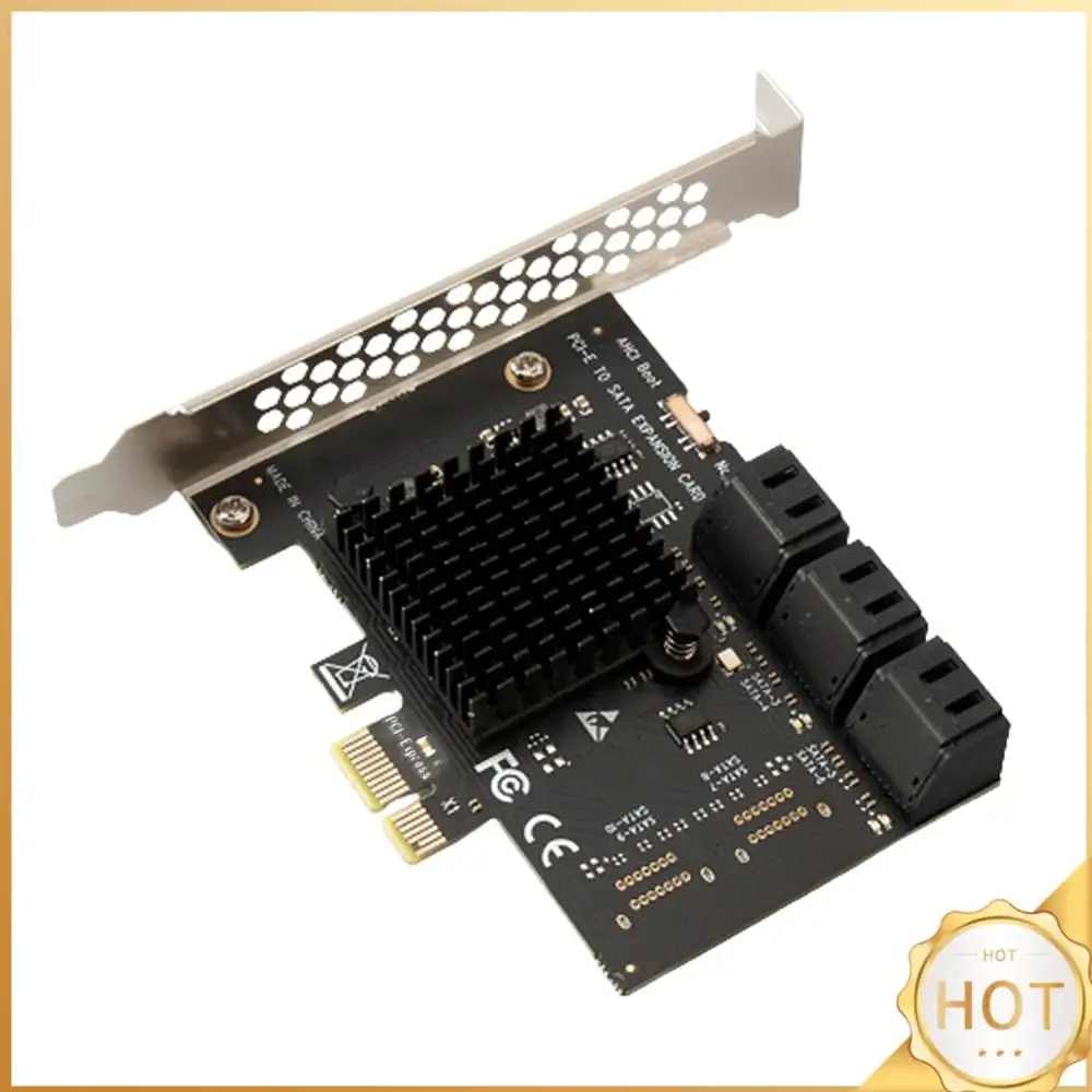 

PCI Express 1X to SATA3.0 6 Port Riser PCI-E X1/X4/X8/X16 PCI-E Expansion Card Computer Extender Converter 6Gbps