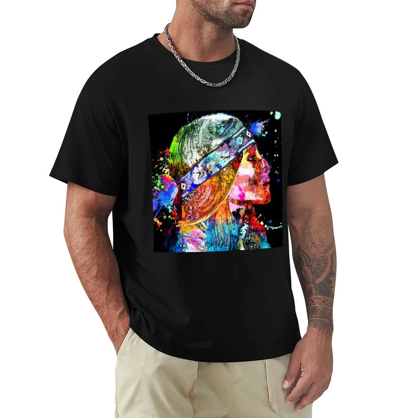 

Native American Woman T-Shirt Sports Casual Breathable Tee Shirt