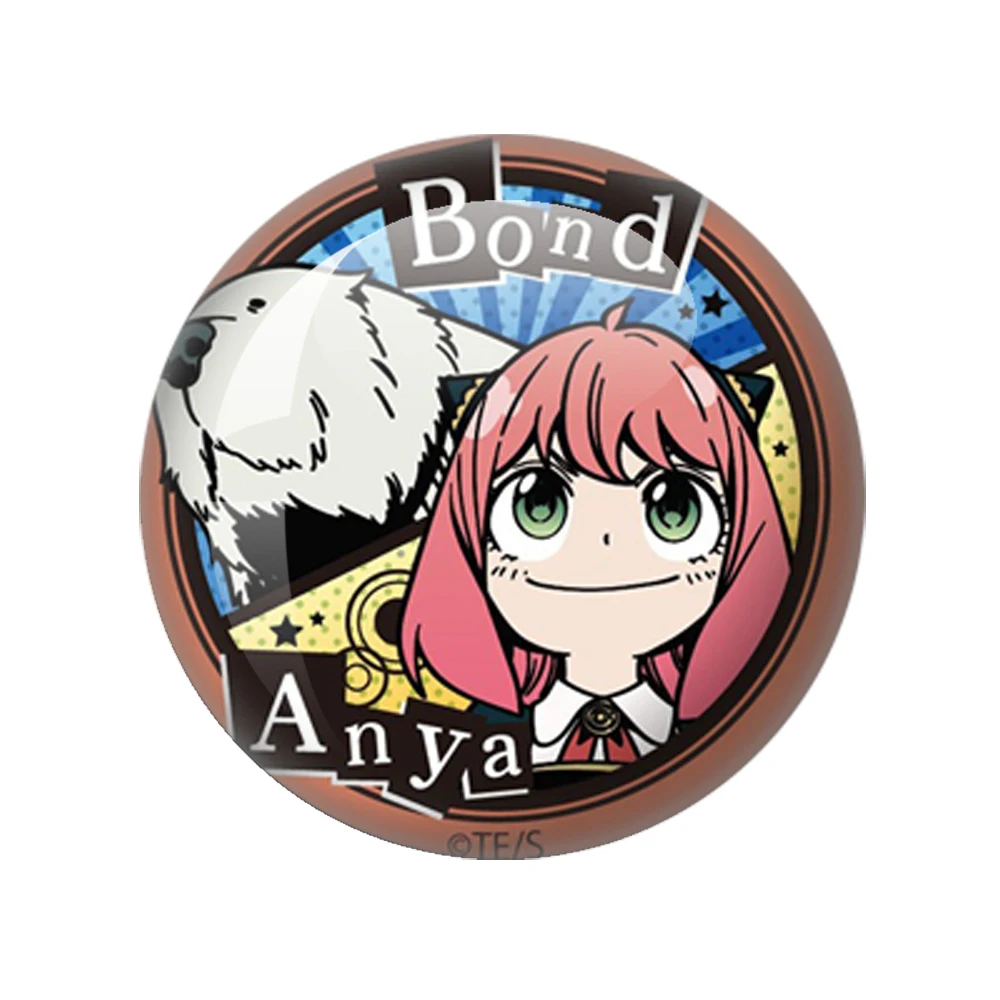 أنيمي تجسس X الأسرة دبوس لويد آنيا يور تأثيري الكرتون جولة زجاج صور 12 مللي متر-40 مللي متر كابوشون التجريبي شقة العودة صنع النتائج #5