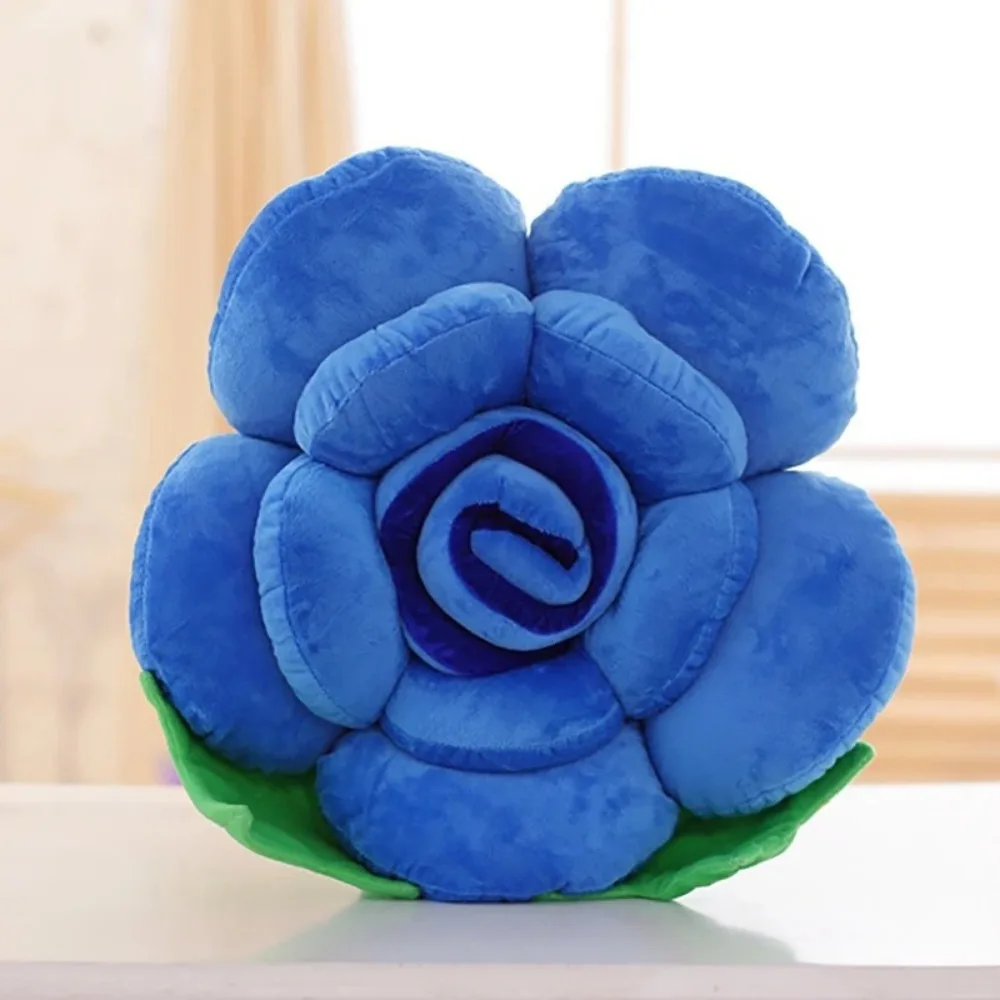 New Large Rose Shaped Pillow Simulated Sofa Flower Cushion Colorful Car Interior Cushion Wedding Party Supplies