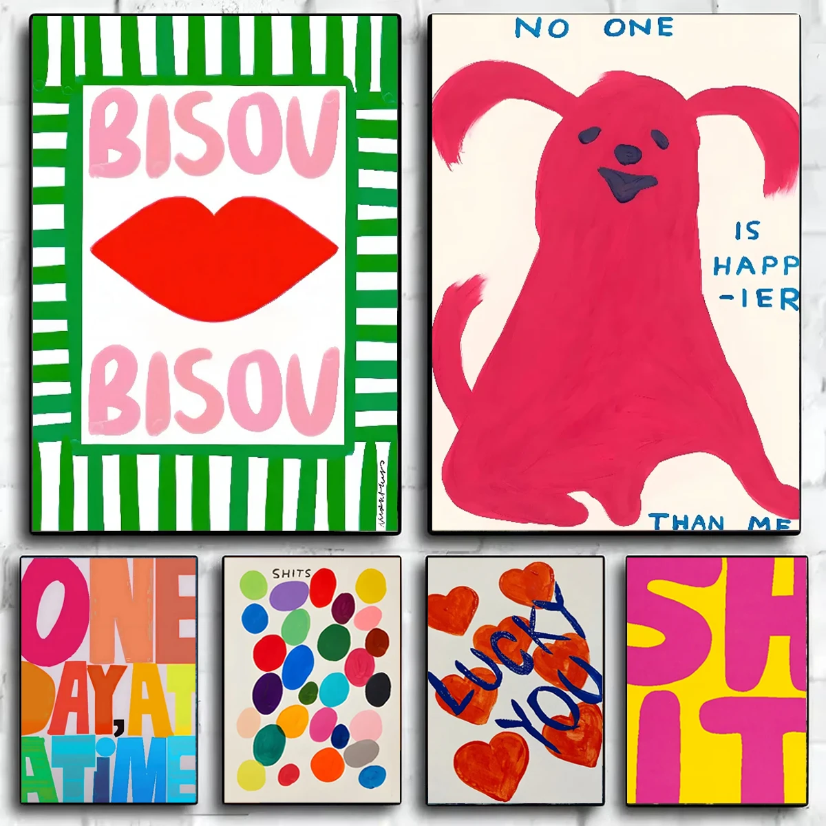 ديفيد شريجلي مجردة التوضيح قماش يطبع المشارك الحديثة مضحك الفن يطبع غرفة نوم جدار ديكور فني للمنزل ملصق فني الهدايا #1