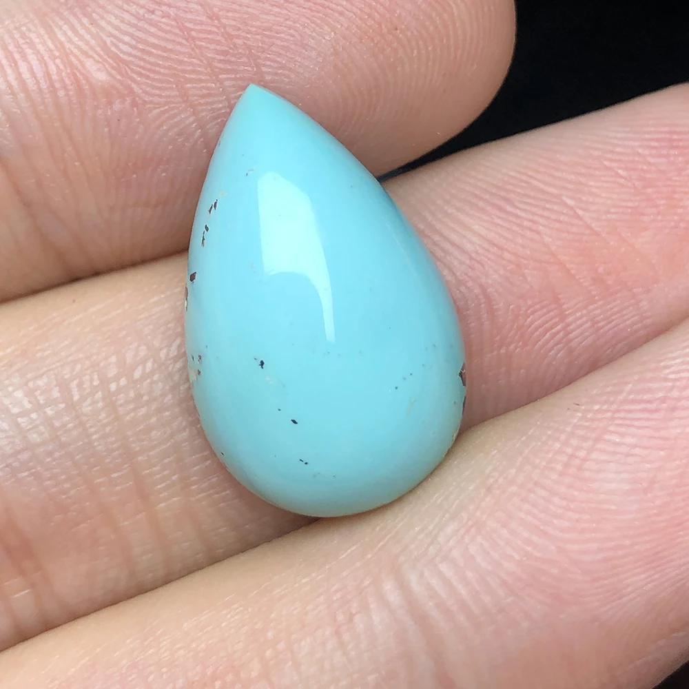 

Natural turquoise naked stone droplet shaped sky blue 3.93g