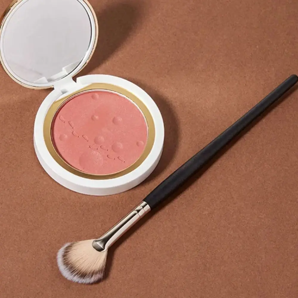 Strumento per il trucco Pennello per cipria in lana di fibra bionica Pelliccia morbida Pennello per evidenziatore per fard morbido Pennello per trucco Forniture di bellezza