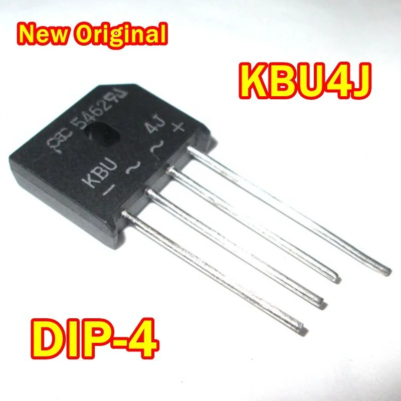 1Pcs to 20Pcs New Original Kbu4J Dip-4 Single-Phase Bridge Rectifier