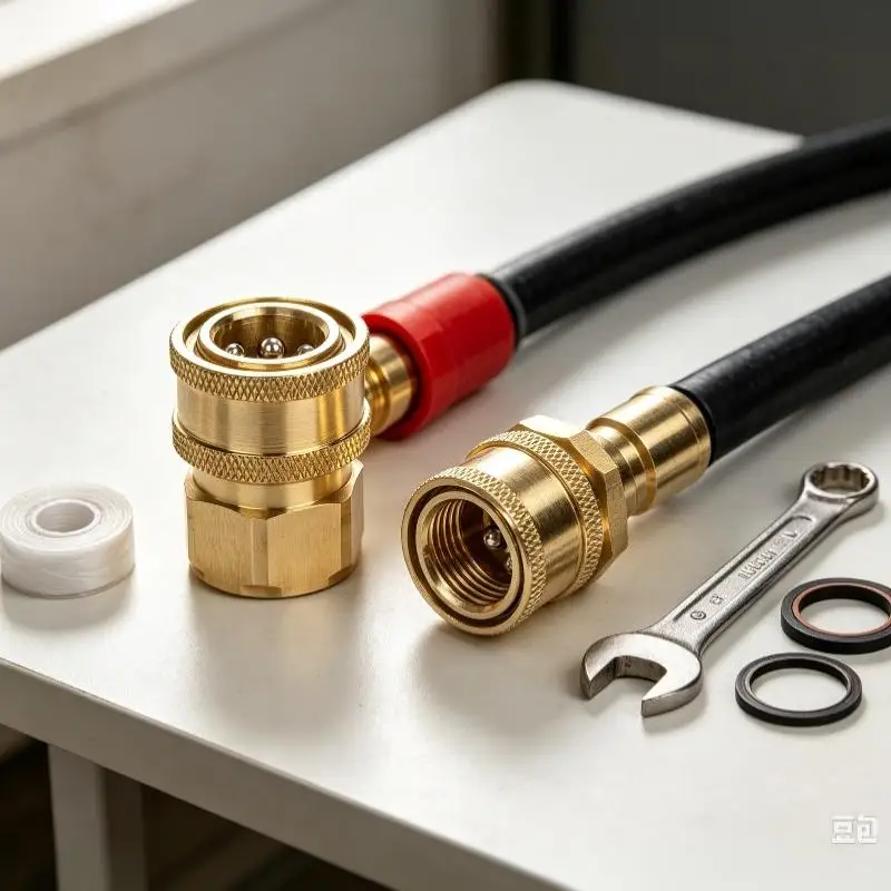 High Performance Copper Fitting for High Pressure Water Jet Machine 22mm*15mm Size for Residential Car Wash Garden Irrigation