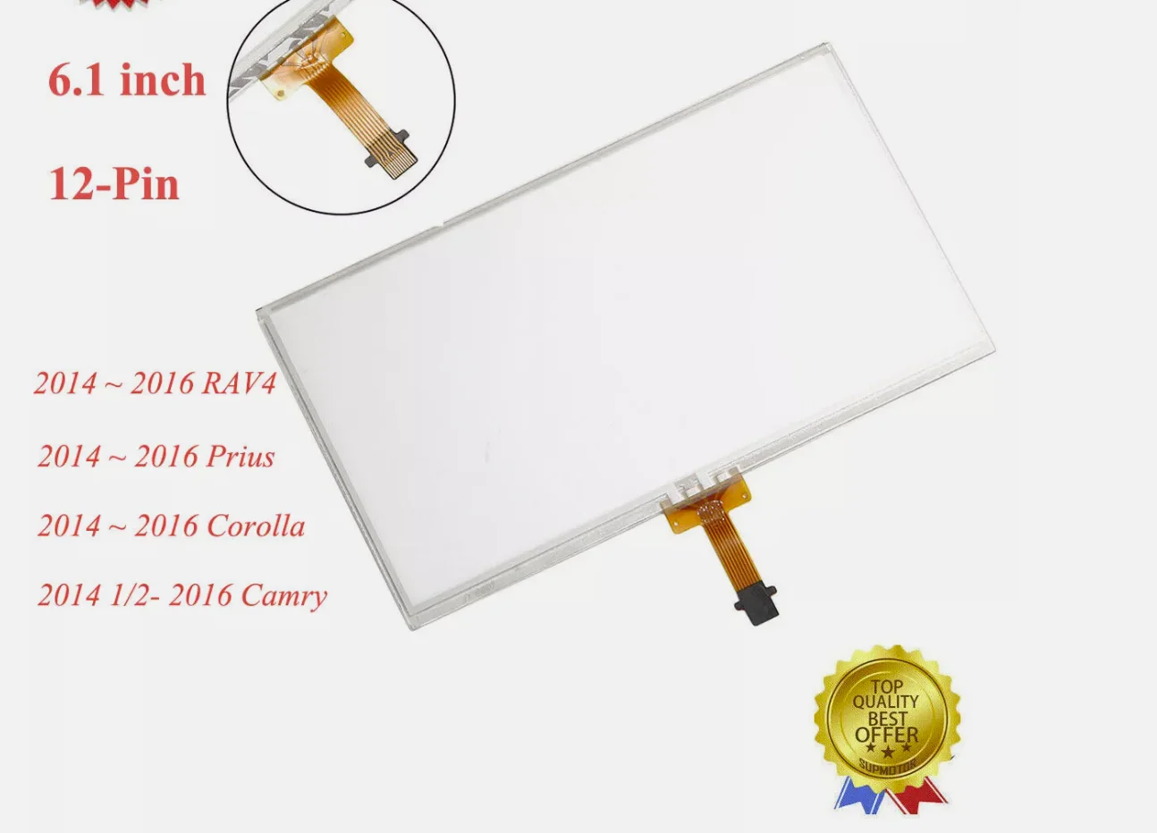 

6.1"Touch Screen Glass Digitizer For Toyota 14-16 Corolla Camry RAV4 Prius Radio