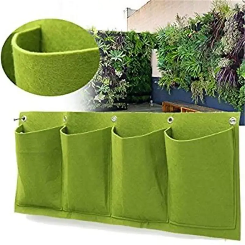 Felt Plant Grow Bag Wall-Mounted Flower Growing Bag For 8 Scenarios Non-Woven Fabric Wall Greening Felt Planting Bag