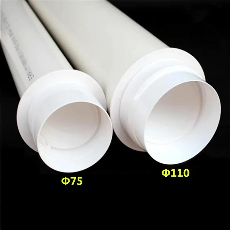 PVC Round Pipe Draft Blocker, BackDraft Damper, Duto de ar do ventilador de ventilação unidirecional, 80-200mm, Válvula de retenção