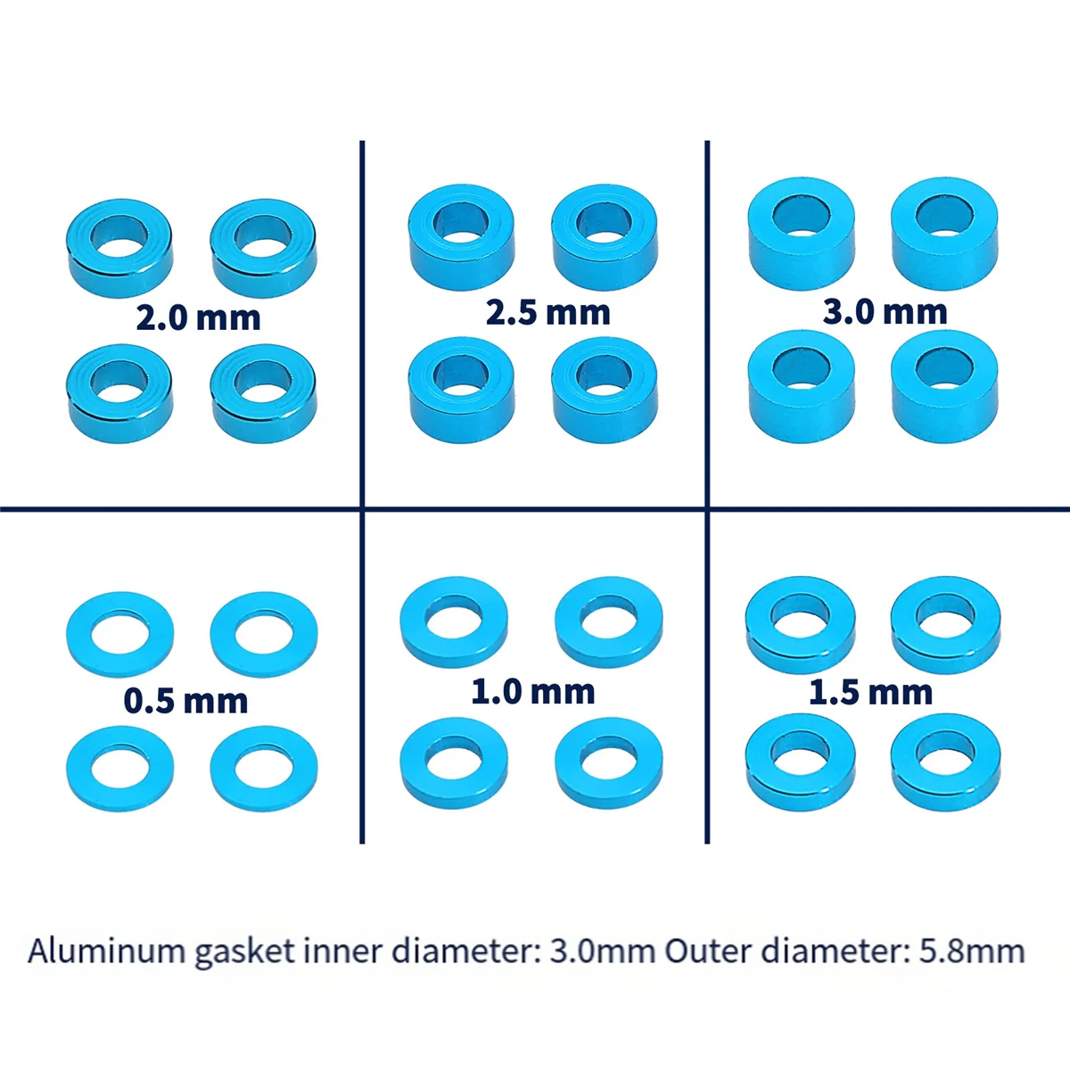 24Pcs M3 Screw Spacer Set 3mm Screws Flat Gasket Washer Spacer for TAMIYA 53539 TT02 TT01 XV01 XV02 RC Car