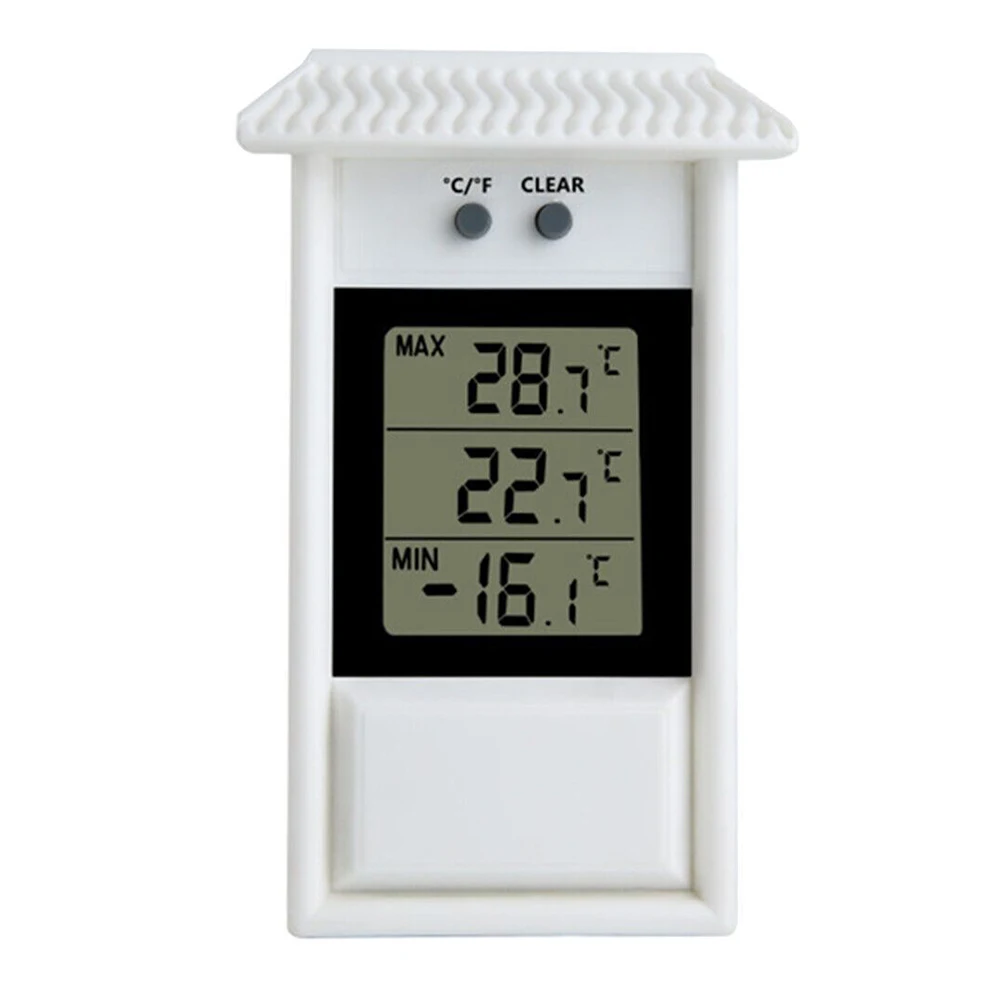 Garden Waterproof Digital Thermometer Display Max Min Greenhouse Garden Indoor Outdoor Wall Room Refrigerator Temperature Meter