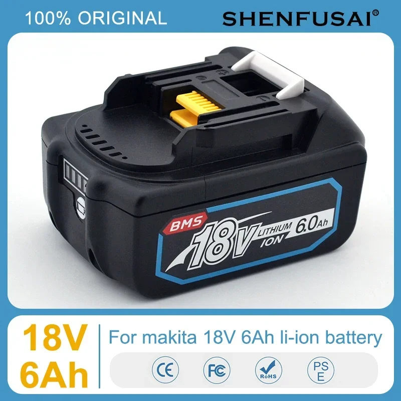 

New 18650 rechargeable battery pack 5ah/6ah/9ah/12ah 18V lithium-ion battery, suitable for Makita BL1840 BL1850 BL1830 LXT400