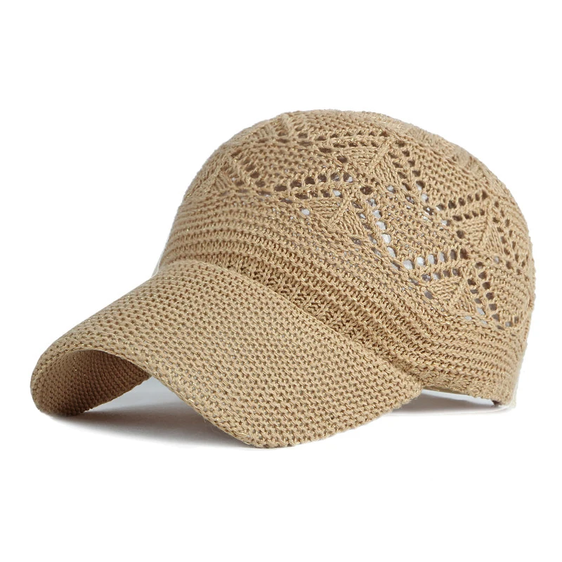 Summer Women's Hollow Baseball Cap Breathable Knitting Caps Holiday Mesh Hats Bone Gorras Adjustable Cap Sun Hat Gorras Hombre