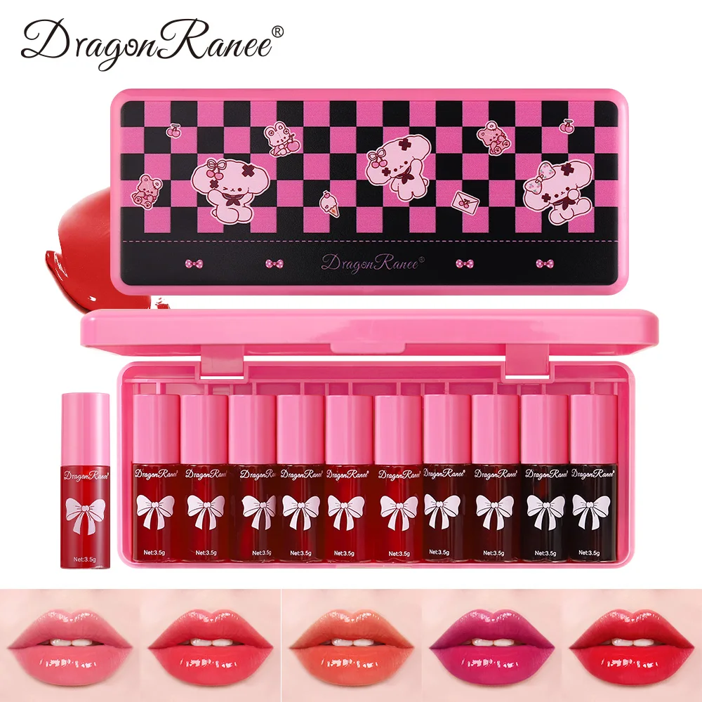 10 pack lip gloss set, easy to color and non fading, moisturizing lip gloss, waterproof and moisturizing lipstick water