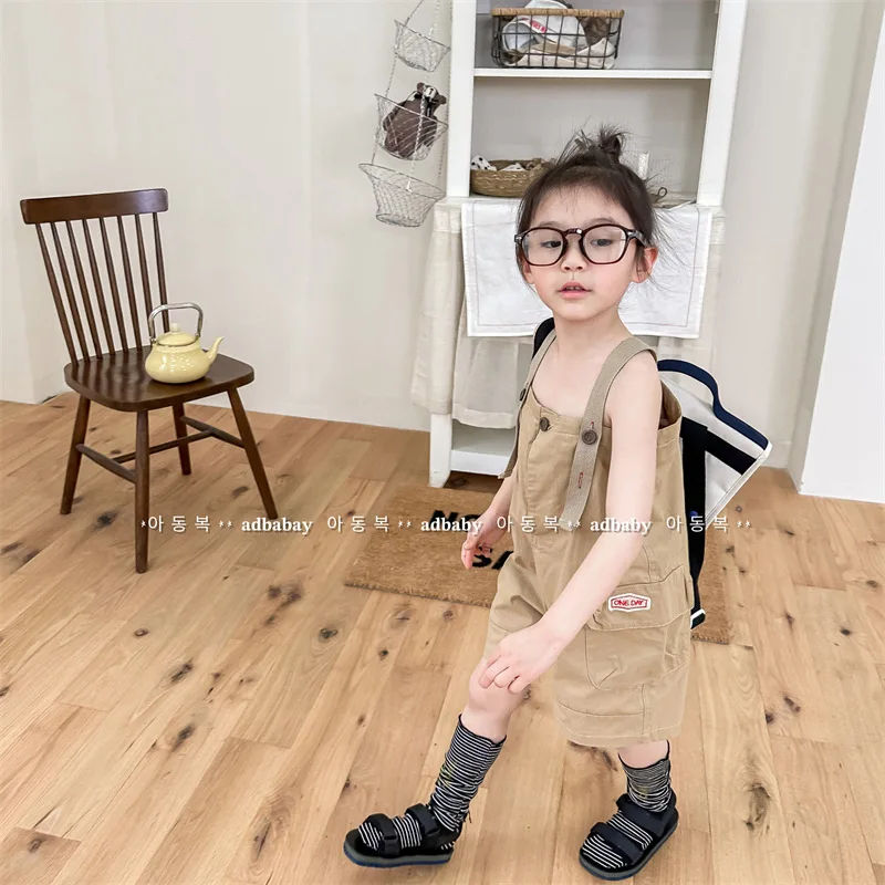 

Children's Jumpsuit Fashion 2024 Summer Kids One Piece Overalls Cute Baby Girls Romper Pants Toddler Boys Suspenders Shorts