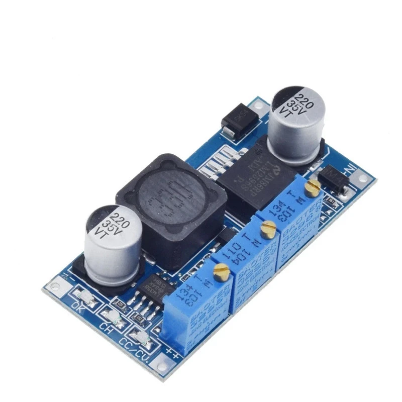 Placa azul LM2596 corrente constante e tensão LED drive módulo de potência de carregamento de bateria de íon de lítio com alta eficiência