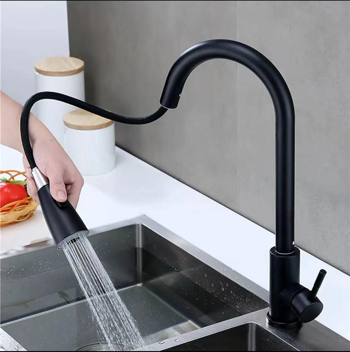 

Kitchen Pull-Out Telescopic Cold and Hot Random Pulling Faucet Sink Dishwasher Basin Mixing Valve Kitchen Faucet Faucet