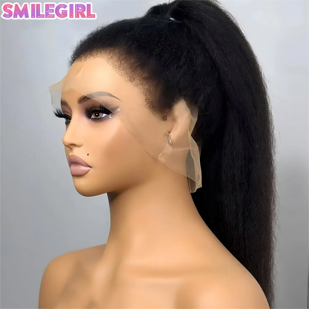 

Парик из натуральных волос 360 HD Lace Front, 250% плотность, прямые кудрявые волосы, бразильские, для чернокожих женщин, 28-30 дюймов, с предварительно выщипанными линиями роста волос