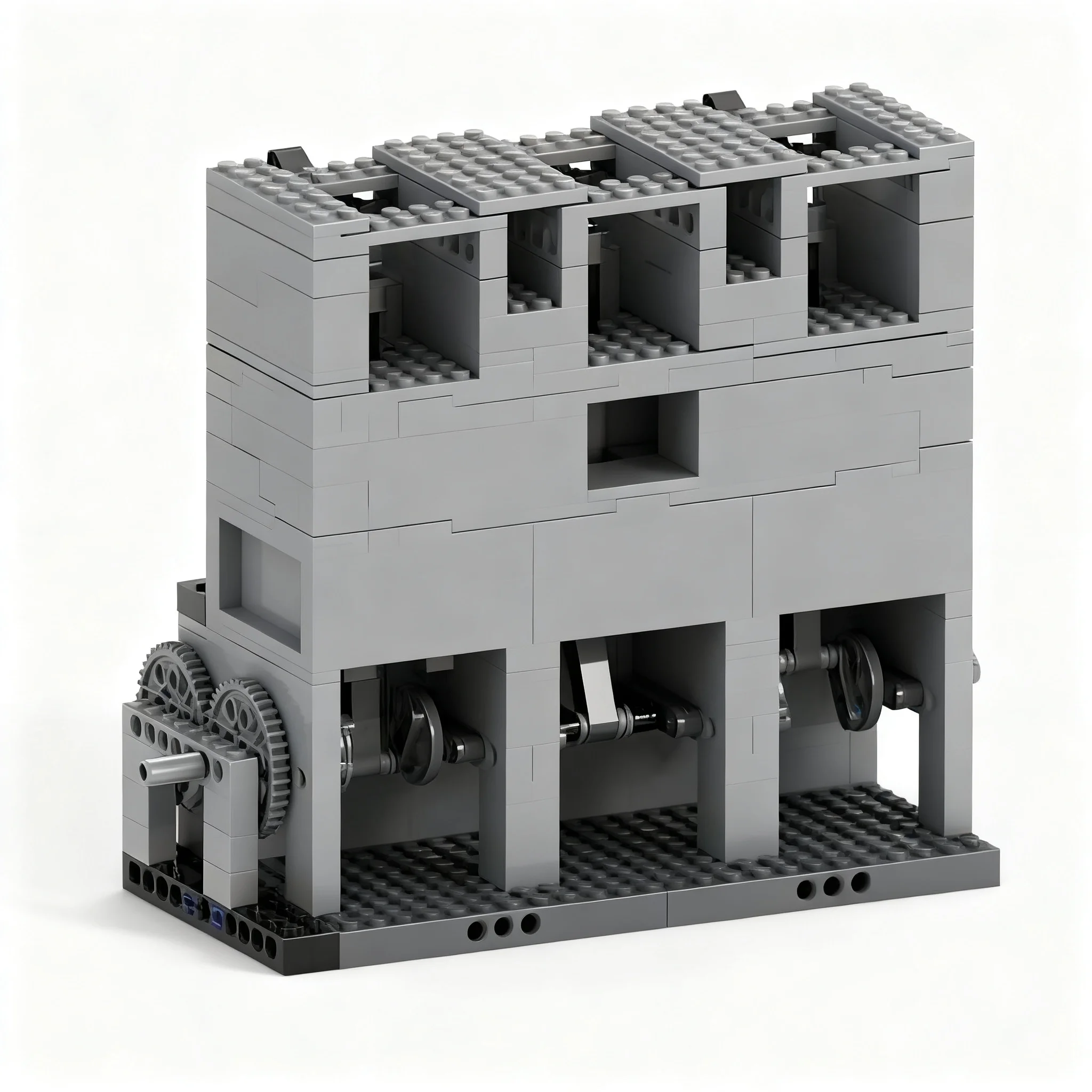 551pcs MOC Technical Expert Builder BO-3613 Vacuum Engine Model Christmas Gift Home Decor Room Decoration Tabletop Ornament