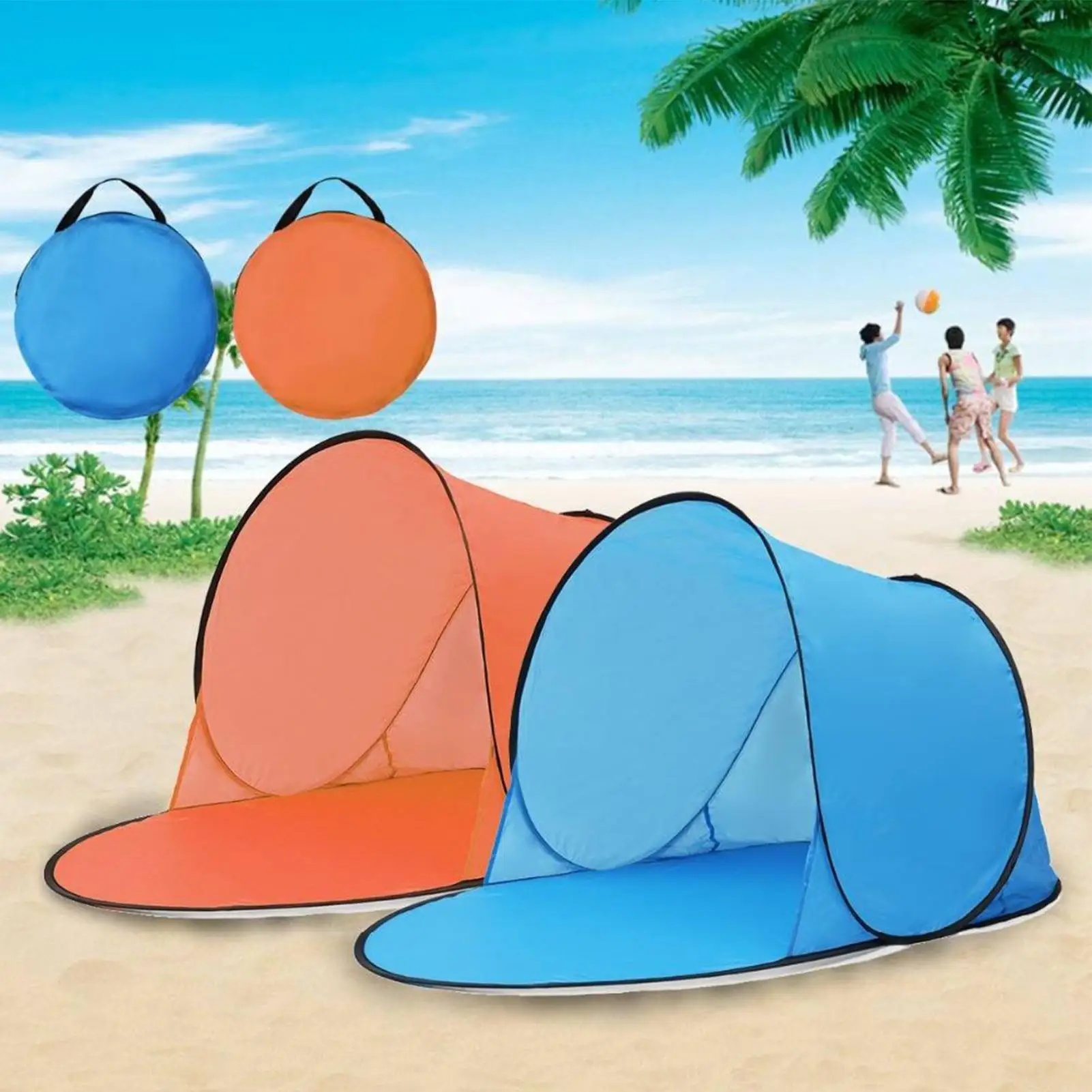 Strandzelt Automatisches Outdoor-Campingzelt Tragbares Zelt für Meeres- und Sommersonnenschutz Anti-UV Wasserdichtes Zelt
