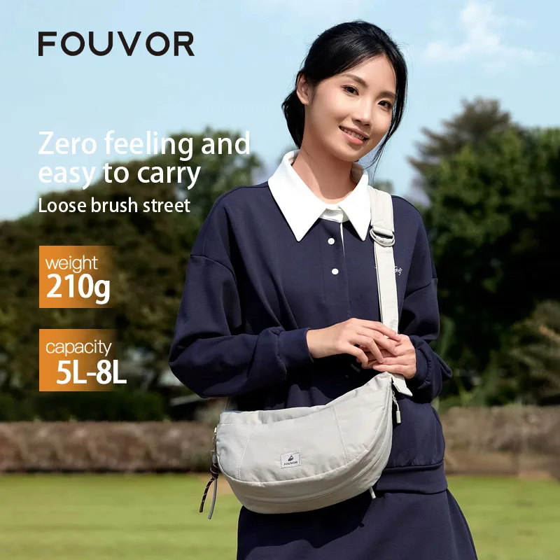Fouvor Women's Crossbody Bags 2026 Casual Versatile Shoulder Bag Travel Daily Bags Lightweight Fashion Croissant Bag 3082-05