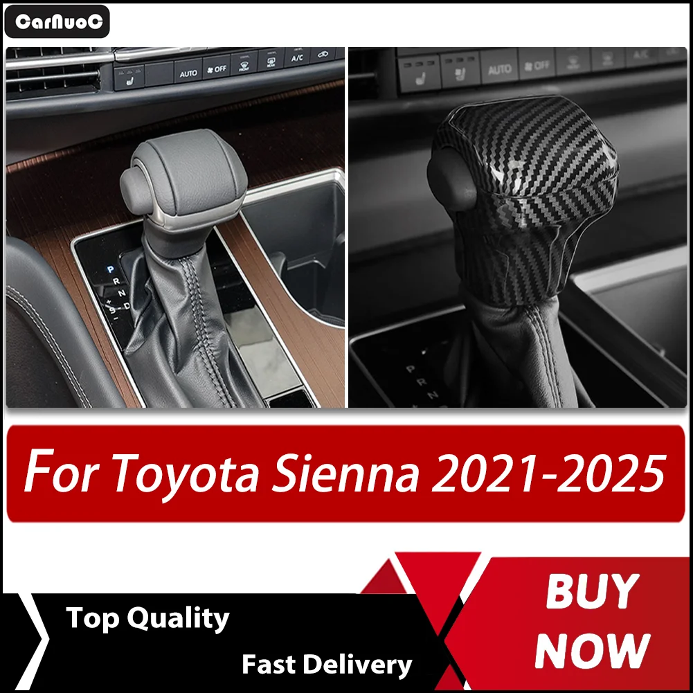 

Carbon Fiber Gear Knob Cover Sticker For Toyota Sienna 2021-2025 LE XLE XSE
