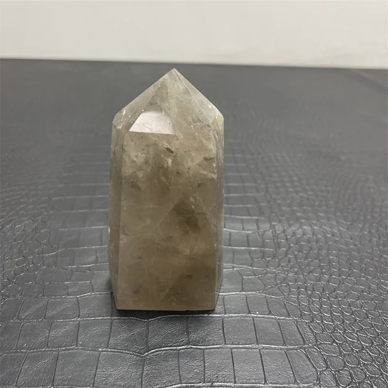 600g Natural smoky citrine quartz crystal wand single pointed quartz stone