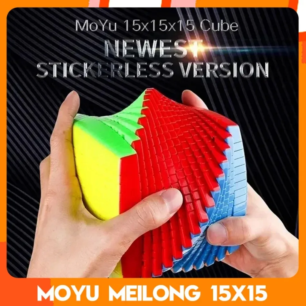 MoYu 15x15x15 Cube MeiLong 15x15 Magic Speed Cube Stickerless Professional Fidget Toys Meilong 15x15x15 Cubo Magico Puzzle