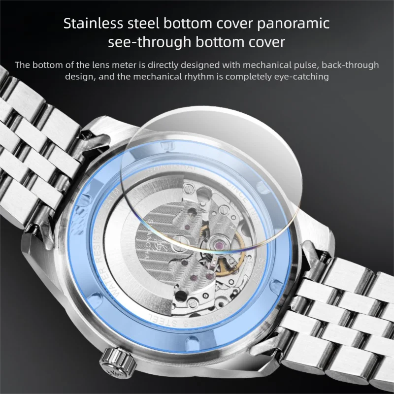 2025 Шанхайские мужские часы, автоматические механические часы, многофункциональные часы с календарем и неделей, сапфировые водонепроницаемые мужские часы 6027