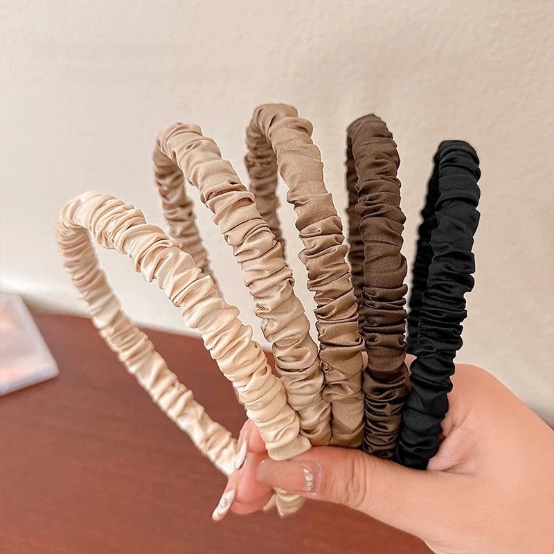

Women's Simple Folded Hairband Anti-Slip Face Waable 2024 New Sle Hair Accories Hair Ties Hair Ba Headwear