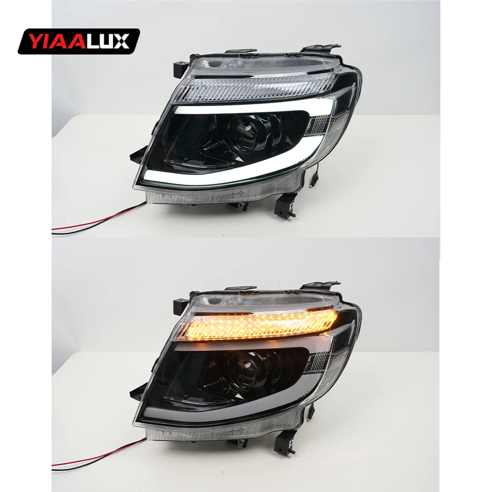 Upgraded Headlights for Ford Ranger T6 2012-2014 T6 Headlights DRL Dynamic Turn Signal Lamp Len Projector