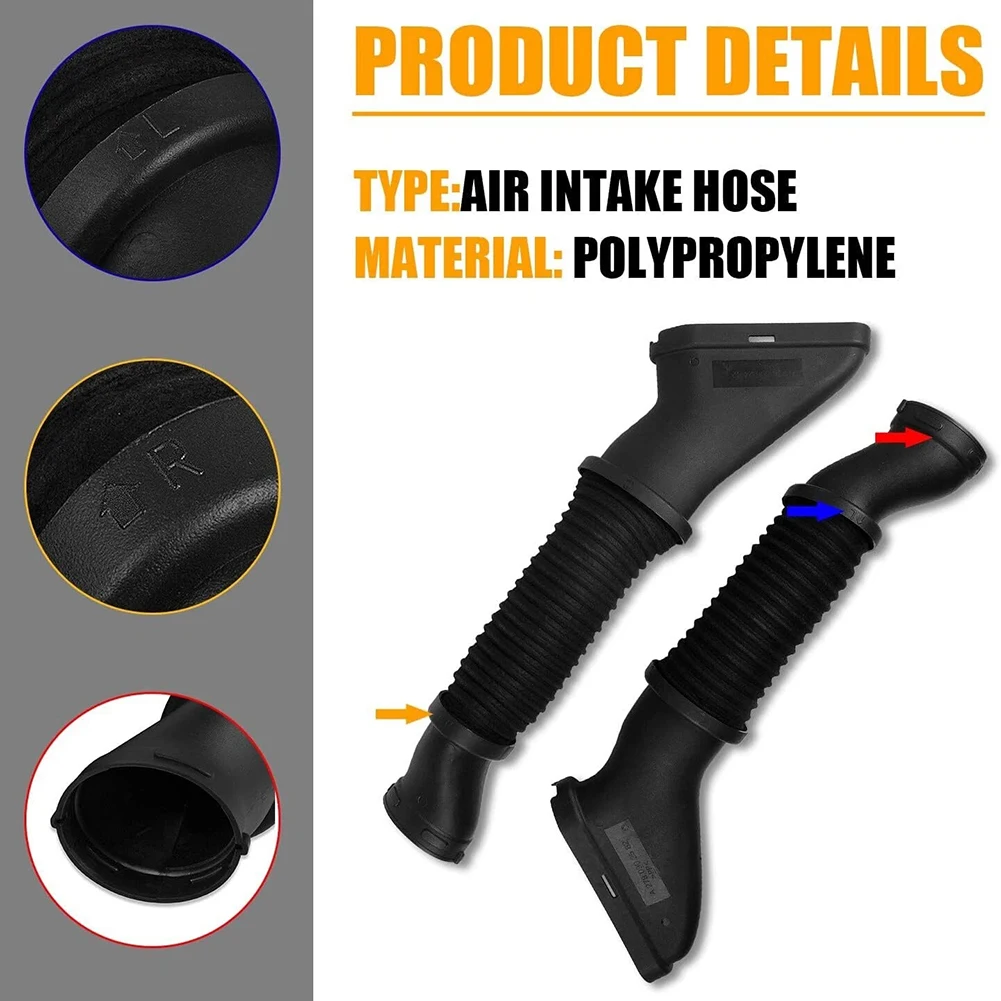 

Black Intake Duct Hose Replacement Air Intake Hose Fits Factory Specifications Perfect Match Easy Installation