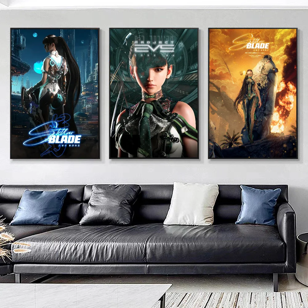 A-Game Stellar Blade Project EVE Poster Wall Art Home Decor Room Decor Digital Painting Living Room Restaurant Kitchen Art