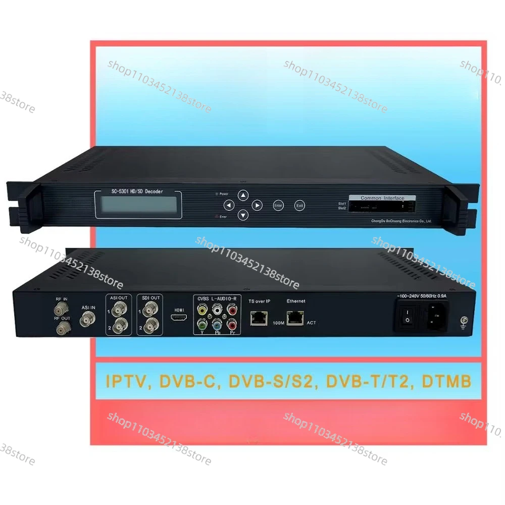 5331 DVB-S2 IP ASI High Definition Decoder Encoder Point-to-Point Stream