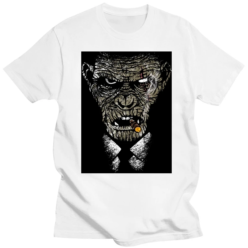 LEQEMAO Rise of the Planet of Apes T-Shirt KOBA CIGAR Face T-Shirt Inspired Design Top Short-Sleeved Print Letters