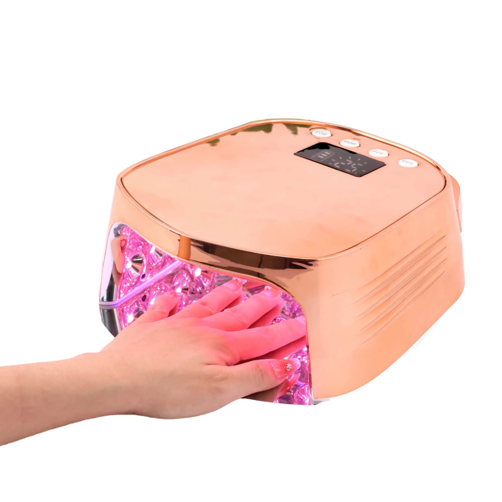 Professional Cordless LED Nail Lamp Portable Rechargeable Dryer with Replaceable Light Panel for Home Use Wholesale Supply