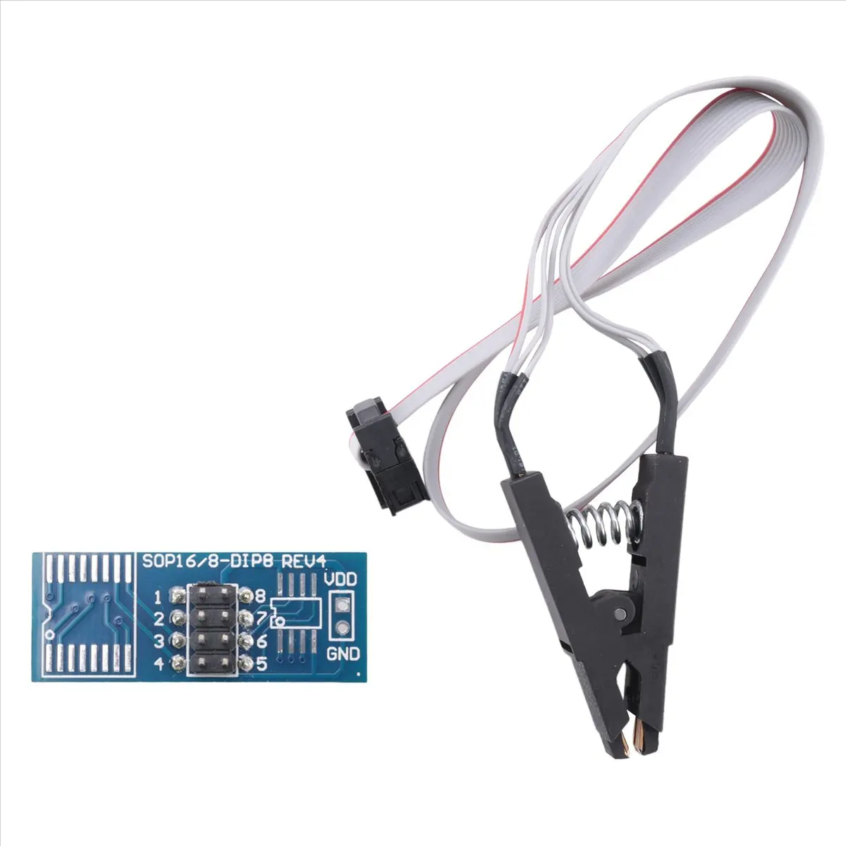 ImprovedSOIC8 SOP8 Flash Chip IC Test Clips Socket Adapter Programmer BIOS/24/25/93