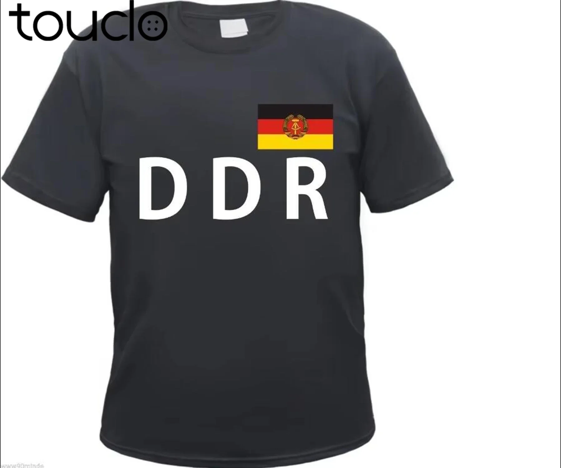 Newest Letter Print Hip Hop Novelty T-Shirts Men Brand Clothing Ddr T-Shirt Schwarz/Weiss Mit Flagge Cartoon T-Shirts