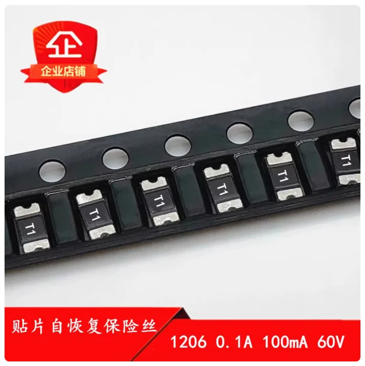 10PCS Surface mounted self recovering fuse package 1206 0.1A 100mA 60V SMD1206-010 recoverable