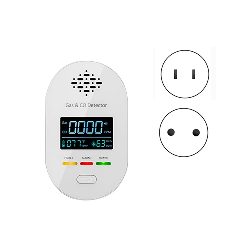 4-In-1 Air Quality Monitor Gas CO Alarm Monitor เครื่องตรวจจับอุณหภูมิและความชื้นพร้อมจอแสดงผล LCD สําหรับสํานักงานในร่ม