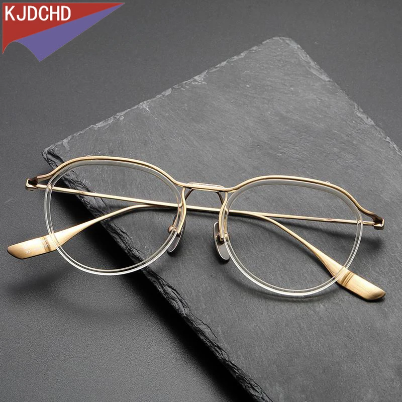 

Acetate Titanium Glasses Frame Men 2024 Vintage Square Prescription Eyeglasses Frames Women Korean Optical Spectacles Eyewear