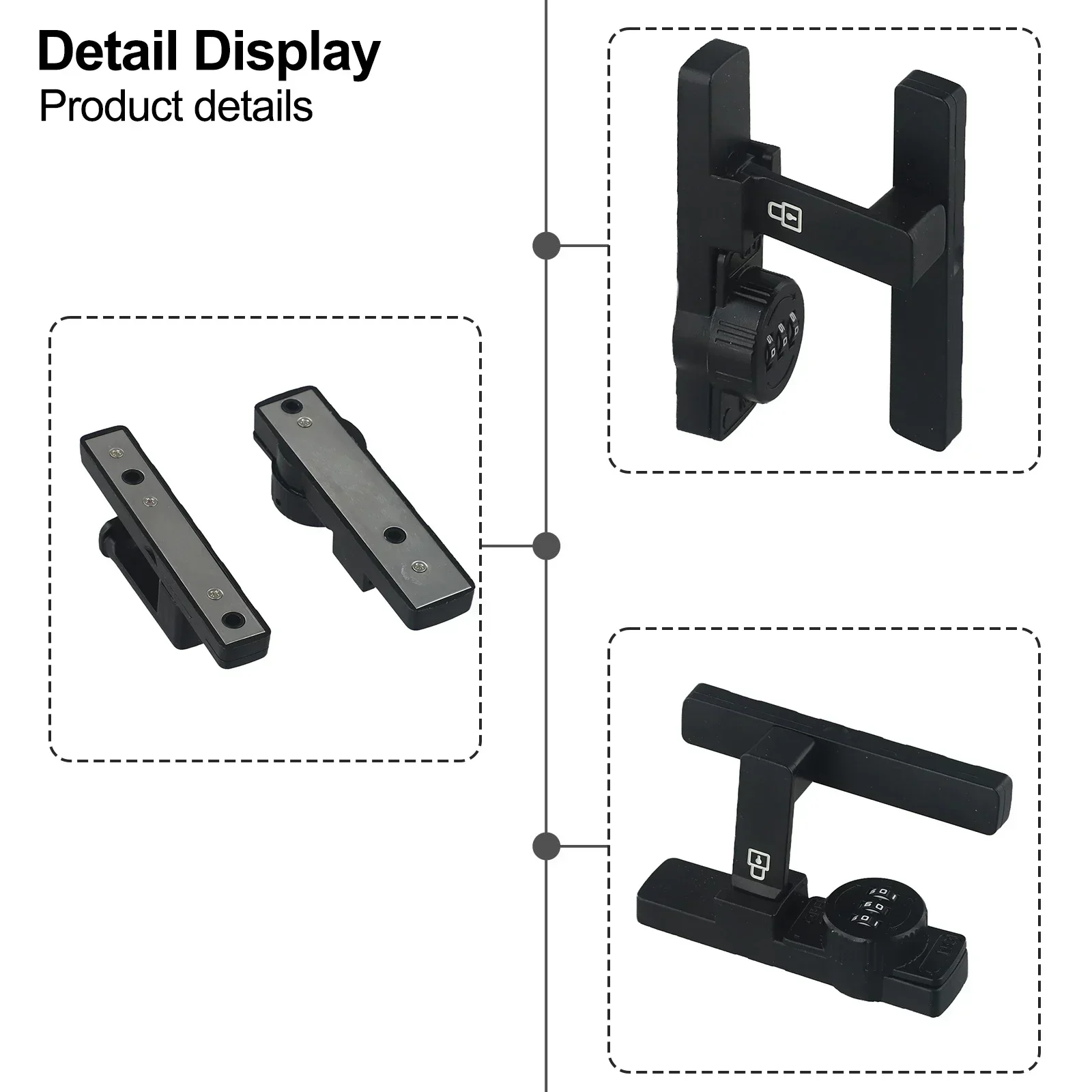 

Luminous Sliding Barn Door Latch Password Lock 90 Degree Gate Latch Heavy Duty Right Angle Barn Lock Zinc Alloy Latch Bolt