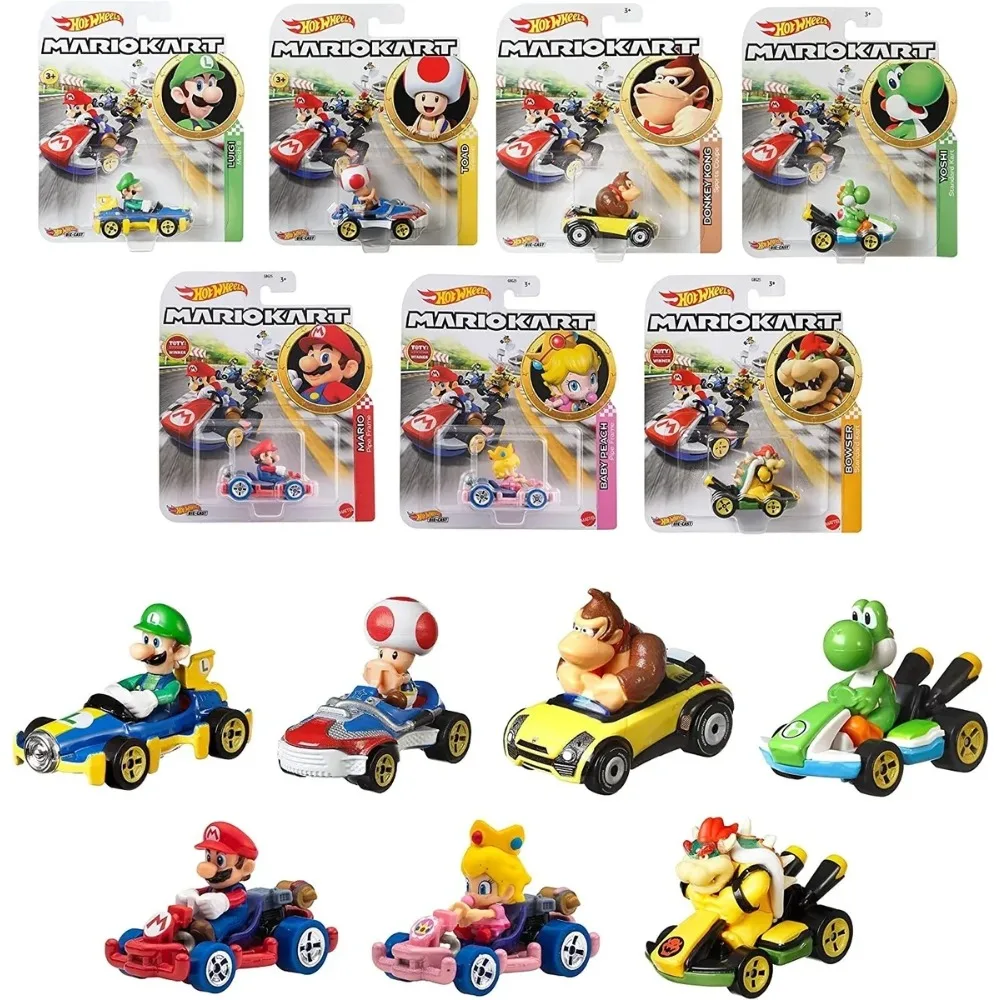 Hot Wheels Premium miniatura de ca1/64 Mario Kart Modelo Carros super Mario Bro Hotwheels 1:64 Toys de carros para meninos Diecasts & Toy Vehicles hotweheels miniatura de carros de metal carrinho Gifts hoteelws carros