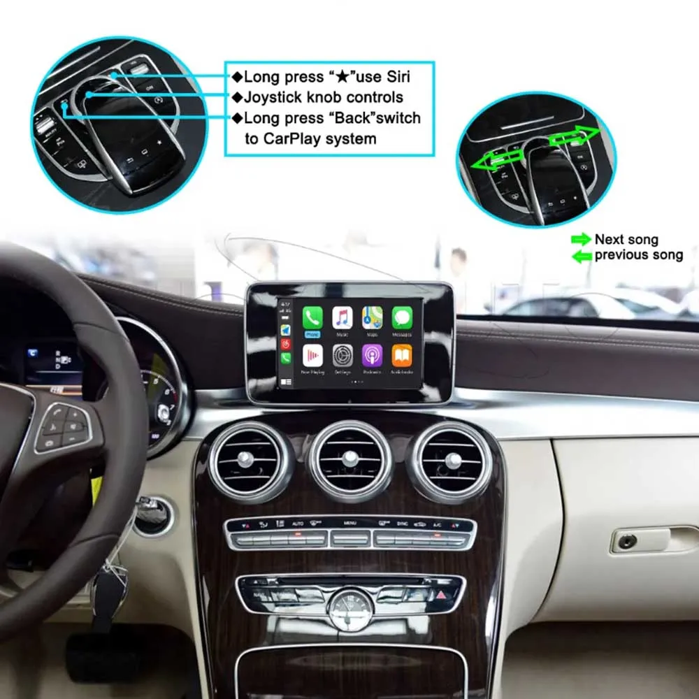 Wireless CarPlay for Mercedes Benz NTG4.5 NTG4.7 A-Class W176 B-Class W246 C-Class W204 E-Class W212 CLS W218 AirPlay Car Play